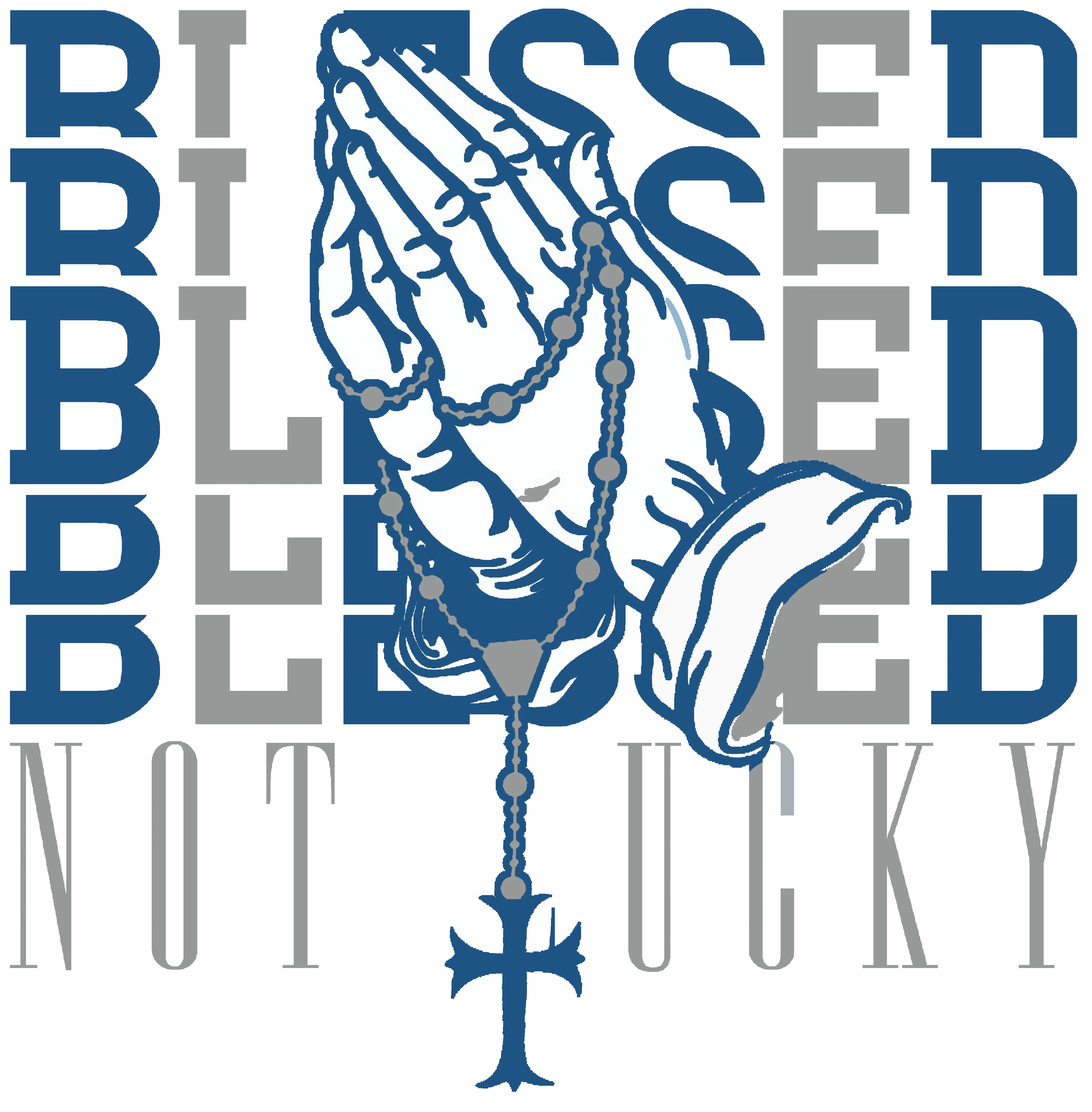 Air Jordan 12 French Blue White T-Shirt (Blessed not lucky)| illcurrency