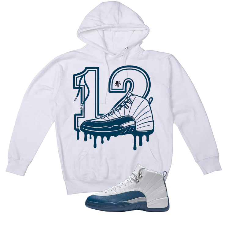 Air Jordan 12 French Blue White T-Shirt (French Blues)| illcurrency - Image 3