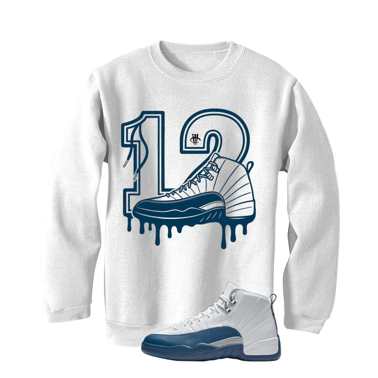 Air Jordan 12 French Blue White T-Shirt (French Blues)| illcurrency - Image 4