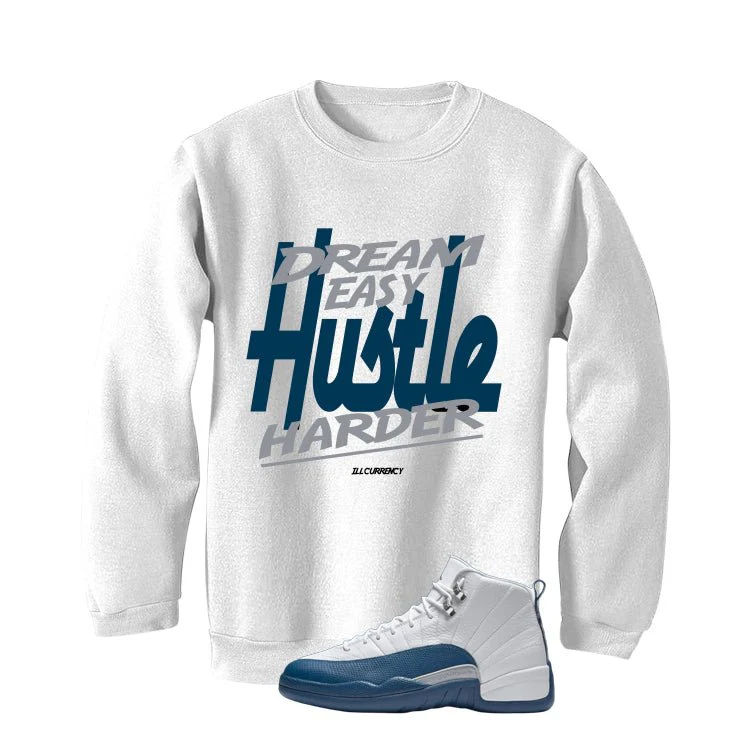 Air Jordan 12 French Blue White T-Shirt (Hustle Harder)| illcurrency - Image 4