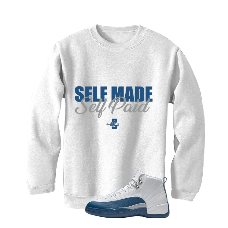 Air Jordan 12 French Blue White T-Shirt (Self Made Self Paid)| illcurrency - Image 4