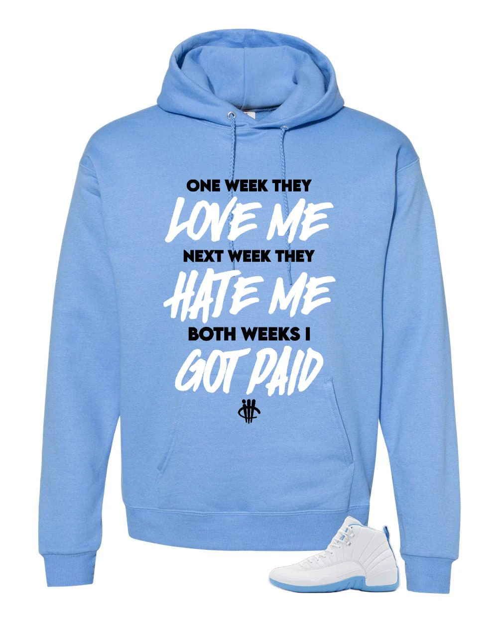 Air Jordan 12 Melo Carolina Blue T-Shirt (Paid)| illcurrency - Image 3