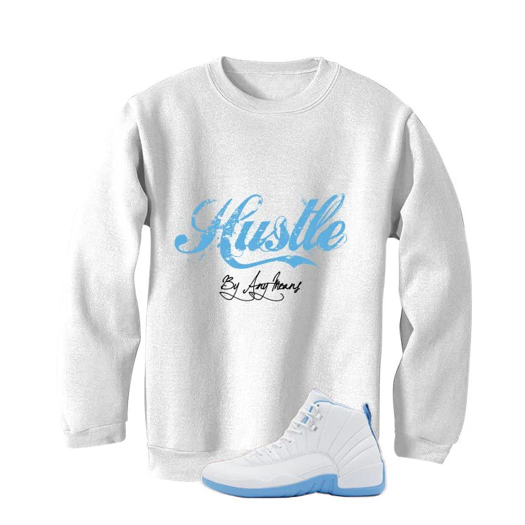 Air Jordan 12 Melo White T-Shirt (Hustle By Any Means)| illcurrency - Image 4