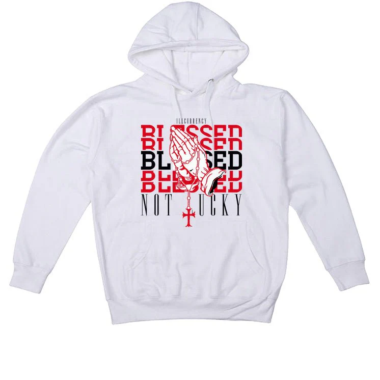 Air Jordan 12 OG “Cherry” White T-Shirt (Blessed not lucky) - Image 3