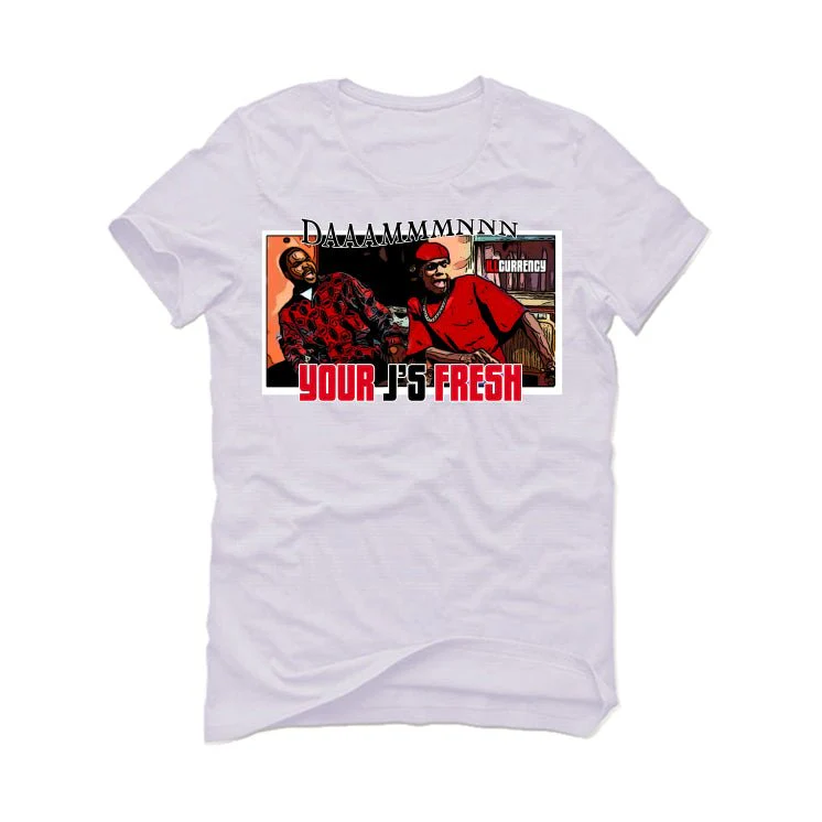 Air Jordan 12 OG “Cherry” White T-Shirt (Damn) - Image 2