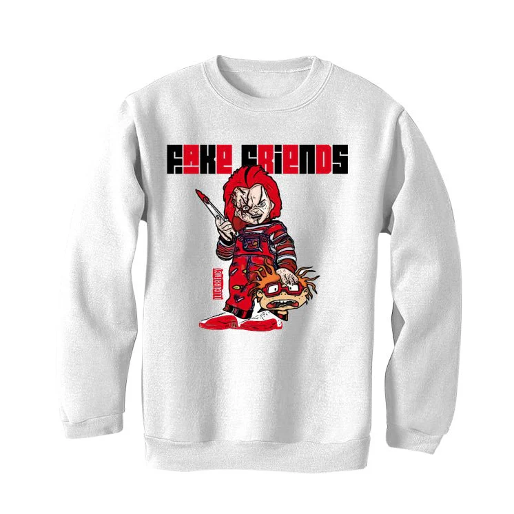 Air Jordan 12 OG Cherry - White T-Shirt (Fake Friends 2) - Image 4