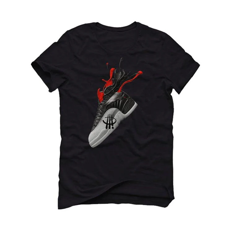 Air Jordan 12 “Playoffs” 2022 Black T-Shirt (SPLASH 12) - Image 2