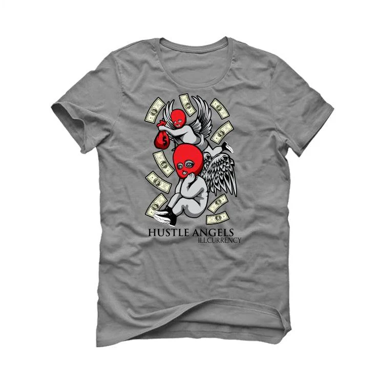 Air Jordan 12 “Playoffs” 2022 Grey T-Shirt (angels) - Image 2