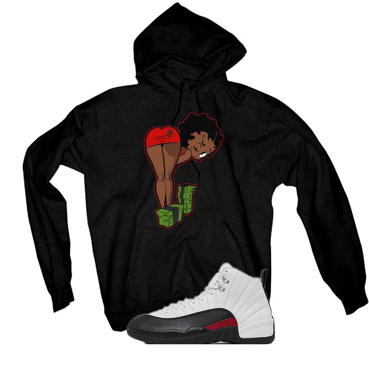 Air Jordan 12 “Red Taxi” | illcurrency Black T-Shirt (BOO) - Image 2