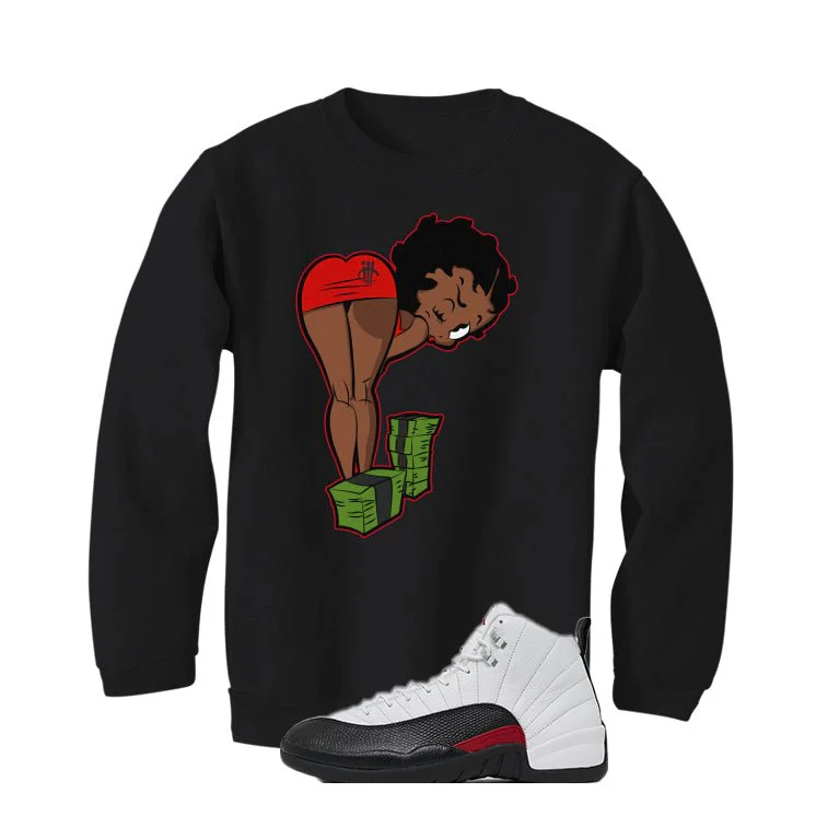 Air Jordan 12 “Red Taxi” | illcurrency Black T-Shirt (BOO) - Image 3