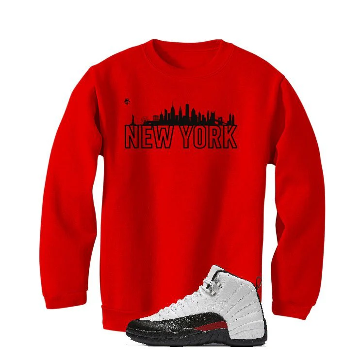 Air Jordan 12 “Red Taxi” | illcurrency Red T-Shirt (New York) - Image 4