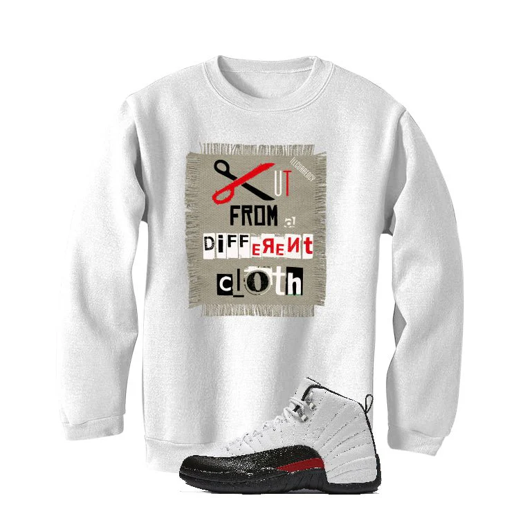 Air Jordan 12 “Red Taxi” | illcurrency White T-Shirt (Cut from a different cloth) - Image 4