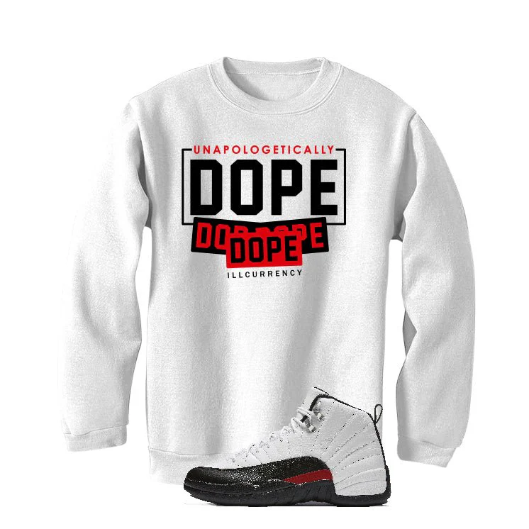 Air Jordan 12 “Red Taxi” | illcurrency White T-Shirt (DOPE) - Image 4