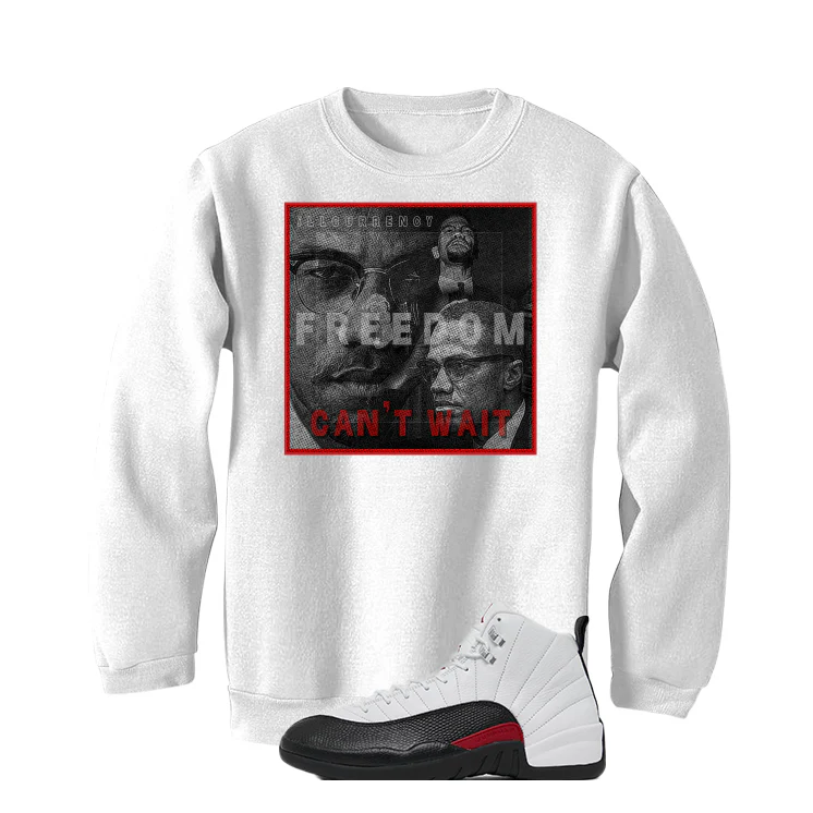 Air Jordan 12 “Red Taxi” | illcurrency White T-Shirt (FREEDOM) - Image 3