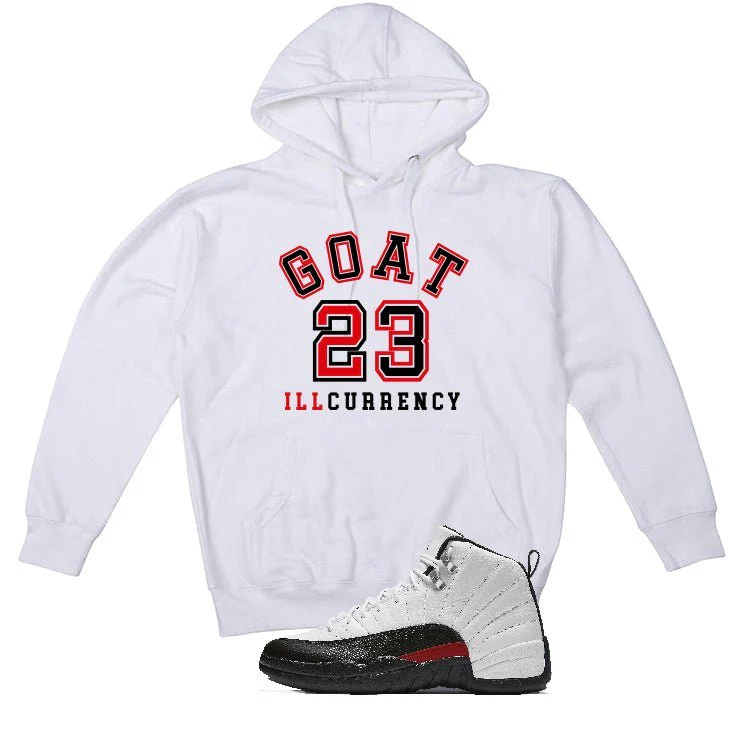Air Jordan 12 “Red Taxi” | illcurrency White T-Shirt (GOAT 23) - Image 3