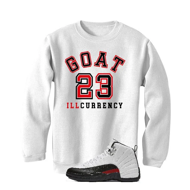 Air Jordan 12 “Red Taxi” | illcurrency White T-Shirt (GOAT 23) - Image 4