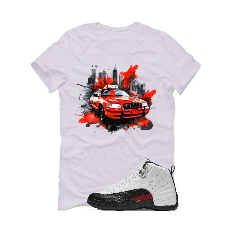 Air Jordan 12 “Red Taxi” | illcurrency White T-Shirt (Red Taxi Cab) - Image 2