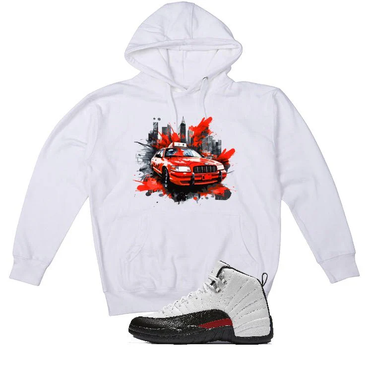 Air Jordan 12 “Red Taxi” | illcurrency White T-Shirt (Red Taxi Cab) - Image 3