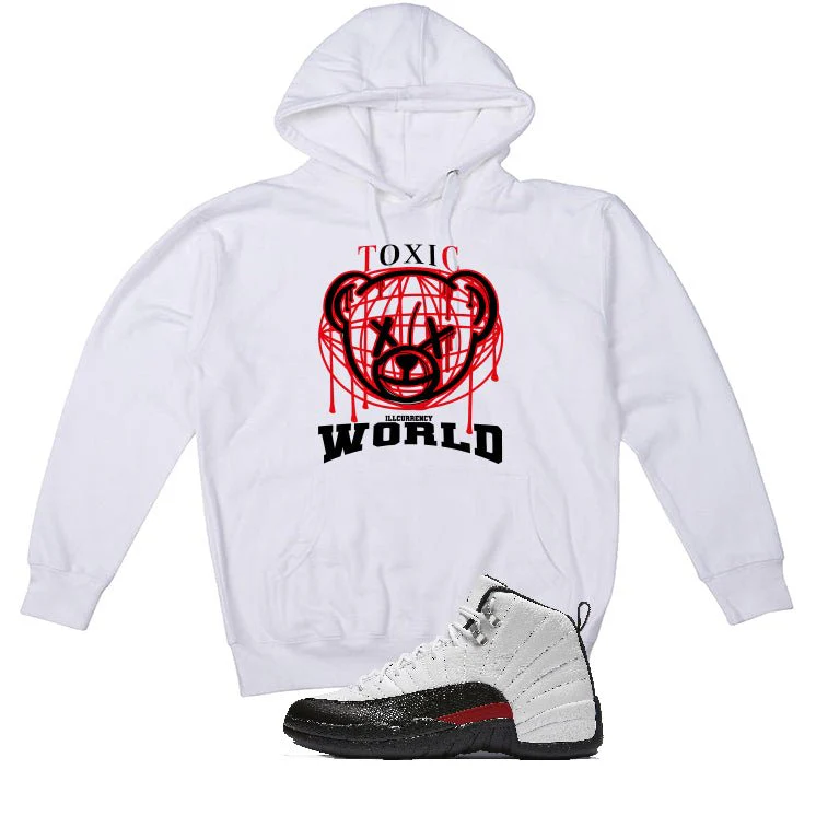 Air Jordan 12 “Red Taxi” | illcurrency White T-Shirt (Toxic World) - Image 3