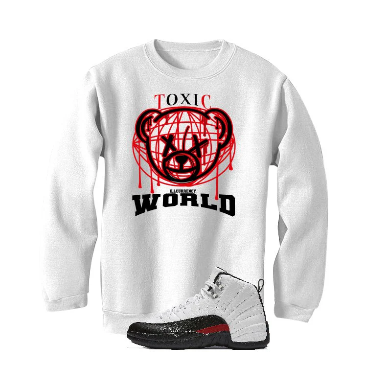 Air Jordan 12 “Red Taxi” | illcurrency White T-Shirt (Toxic World) - Image 4