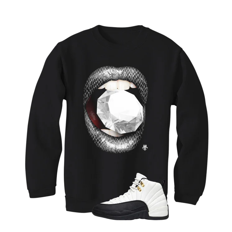 Air Jordan 12 Taxi Matching T-Shirt, Sweatshirts & Hoodies Black T-Shirt (Diamond)| illcurrency - Image 4