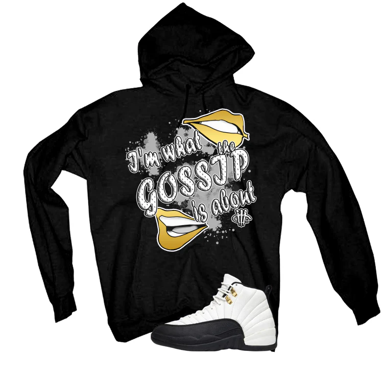 Air Jordan 12 Taxi Matching T-Shirt, Sweatshirts & Hoodies Black T-Shirt (Gossip)| illcurrency - Image 3
