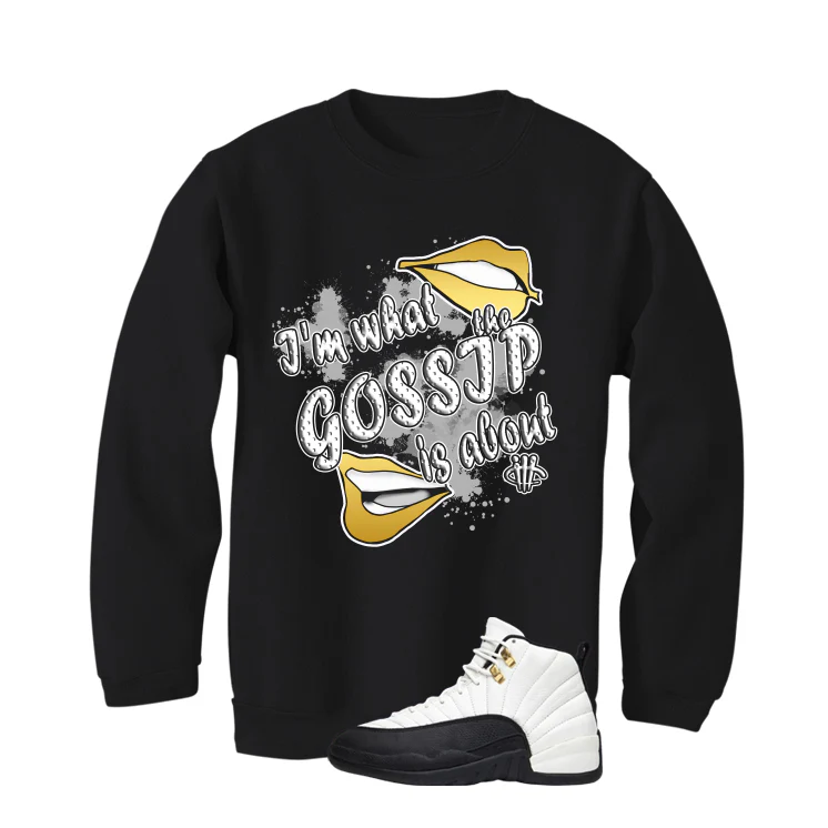 Air Jordan 12 Taxi Matching T-Shirt, Sweatshirts & Hoodies Black T-Shirt (Gossip)| illcurrency - Image 4