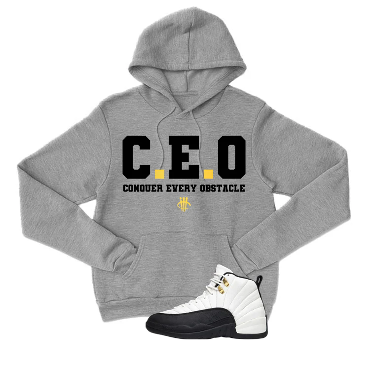 Air Jordan 12 Taxi Matching T-Shirt, Sweatshirts & Hoodies Grey T-Shirt (Ceo)| illcurrency - Image 3