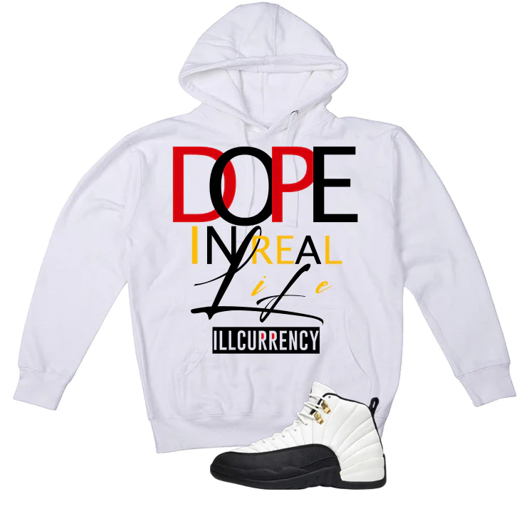 Air Jordan 12 Taxi Matching T-Shirt, Sweatshirts & Hoodies White T-Shirt (DOPE)| illcurrency - Image 3