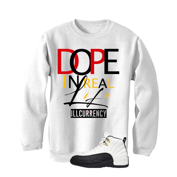 Air Jordan 12 Taxi Matching T-Shirt, Sweatshirts & Hoodies White T-Shirt (DOPE)| illcurrency - Image 4