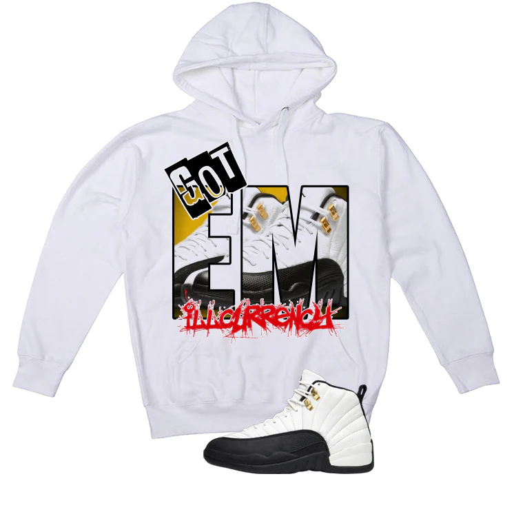 Air Jordan 12 Taxi Matching T-Shirt, Sweatshirts & Hoodies White T-Shirt (GOT EM)| illcurrency - Image 3