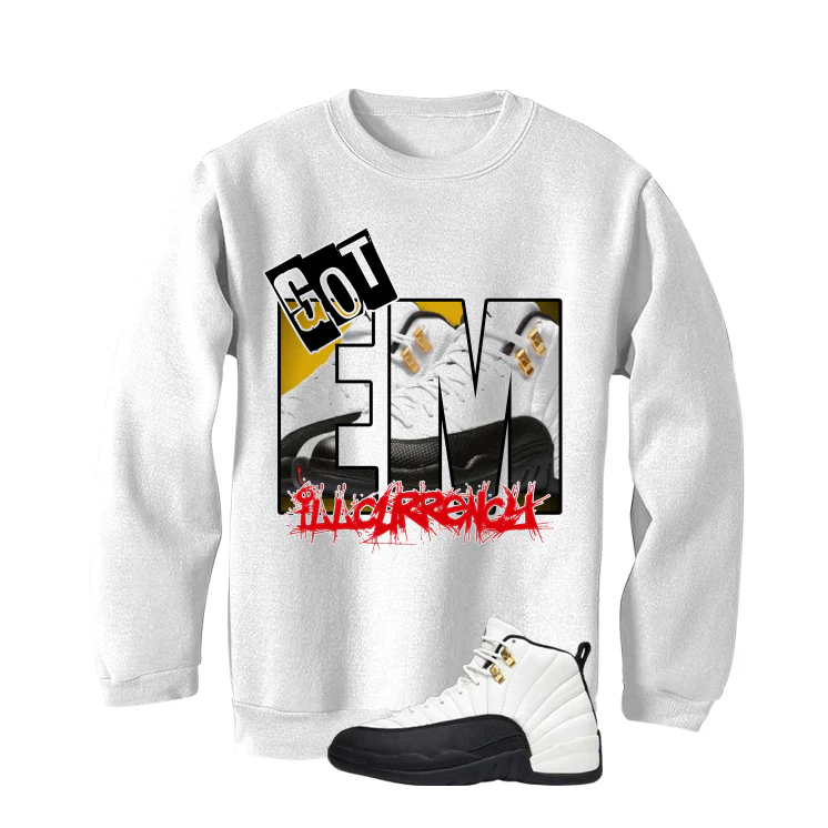 Air Jordan 12 Taxi Matching T-Shirt, Sweatshirts & Hoodies White T-Shirt (GOT EM)| illcurrency - Image 4
