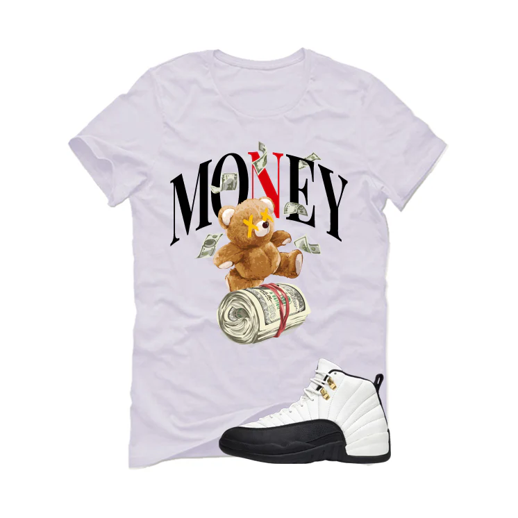 Air Jordan 12 Taxi Matching T-Shirt, Sweatshirts & Hoodies White T-Shirt (Money Bear)| illcurrency - Image 2