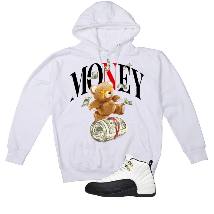 Air Jordan 12 Taxi Matching T-Shirt, Sweatshirts & Hoodies White T-Shirt (Money Bear)| illcurrency - Image 3