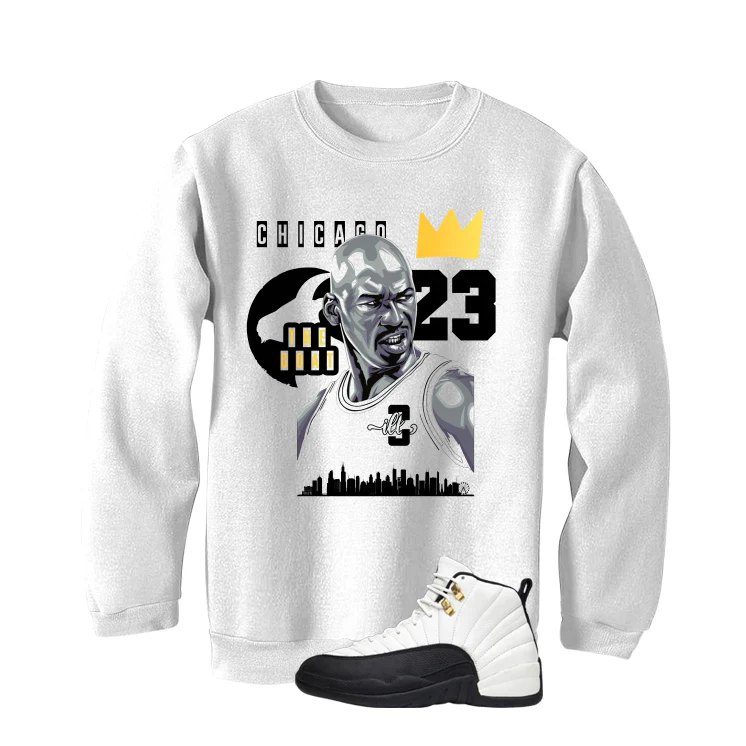 Air Jordan 12 Taxi Matching T-Shirt, Sweatshirts & Hoodies White T-Shirt (The Goat)| illcurrency - Image 4