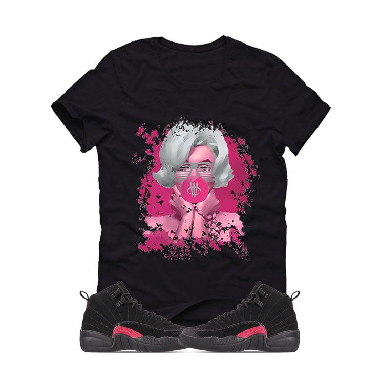 Air Jordan 12s RETRO GIRL PINK Black T (Bubble Gum) - Image 2