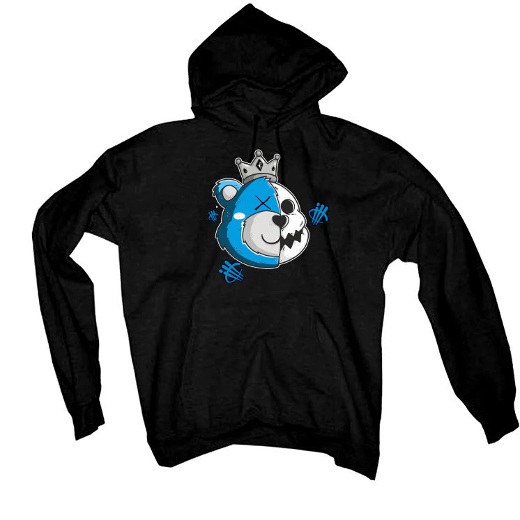 Air Jordan 13 “Black UNC” Black T-Shirt (HALF KING BEAR) - Image 3