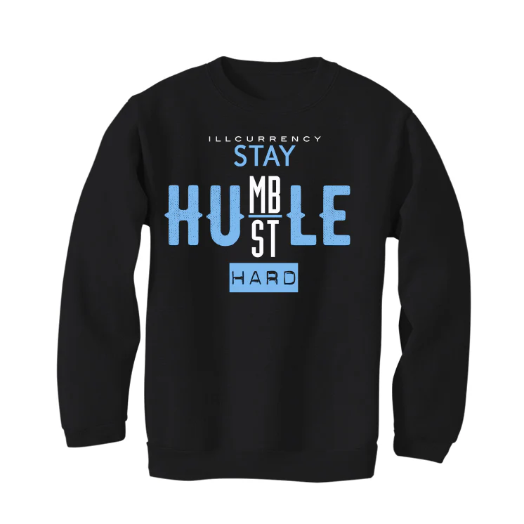 Air Jordan 13 “Black UNC” Black T-Shirt (Stay humble hustle hard) - Image 4