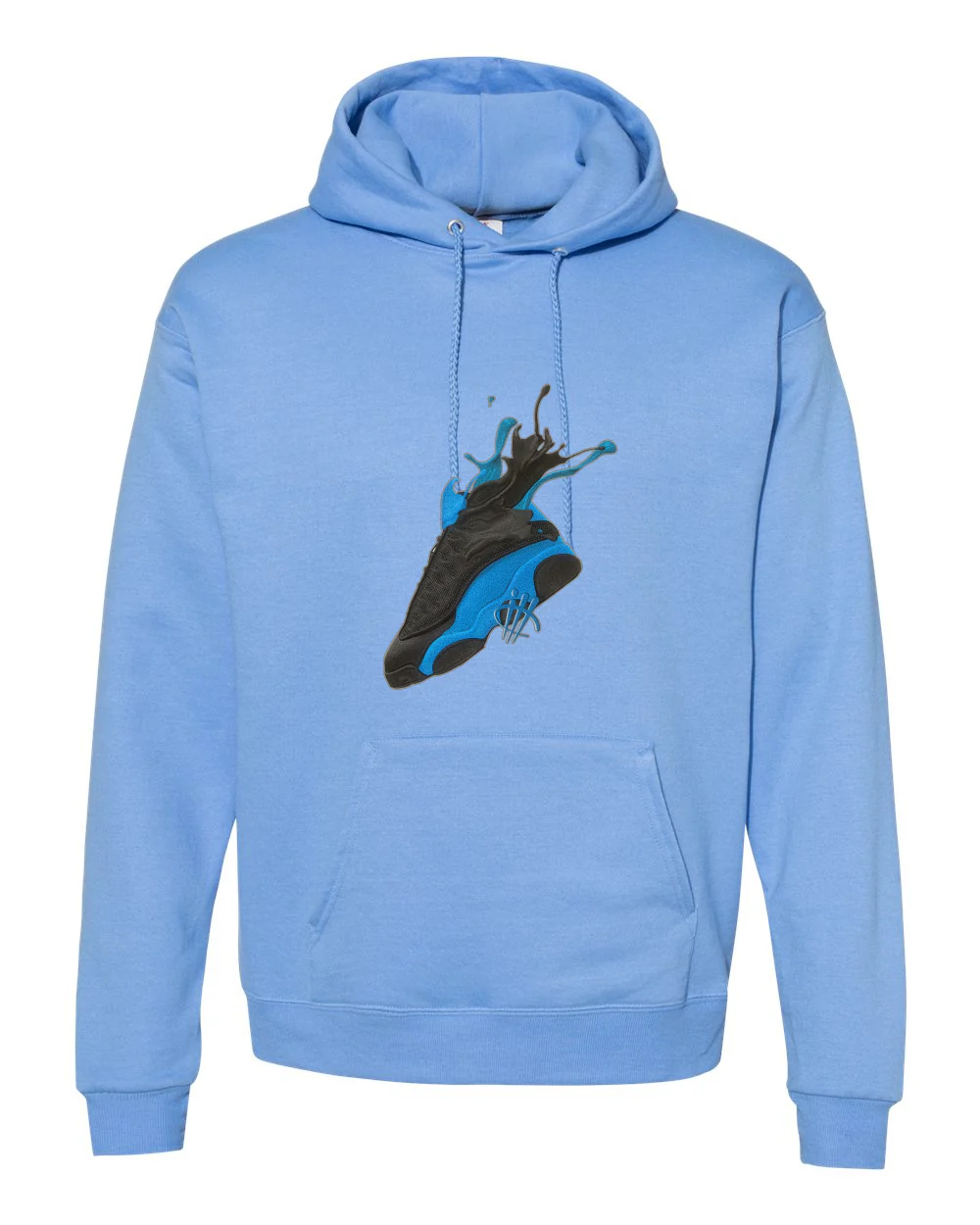 Air Jordan 13 “Black UNC” Carolina Blue T-Shirt (SPLASH UNC) - Image 3