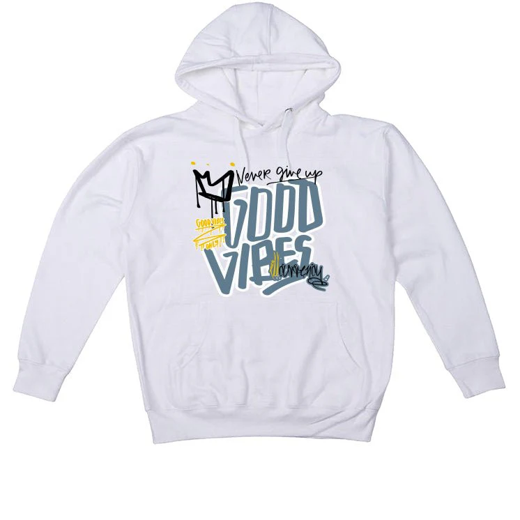 AIR JORDAN 13 “BLUE GREY” | illcurrency White T-Shirt (Good Vibes) - Image 3