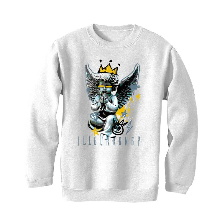 AIR JORDAN 13 “BLUE GREY” | illcurrency White T-Shirt (Graffiti Angel) - Image 4