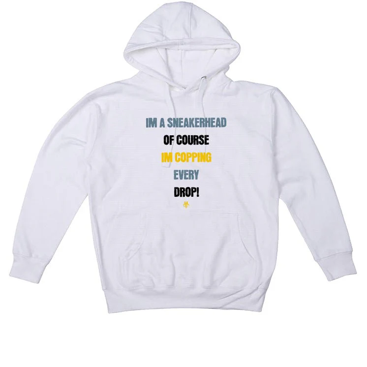 AIR JORDAN 13 “BLUE GREY” | illcurrency White T-Shirt (IM A SNEAKERHEAD OF COURSE) - Image 3