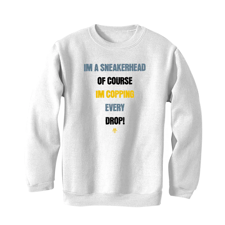 AIR JORDAN 13 “BLUE GREY” | illcurrency White T-Shirt (IM A SNEAKERHEAD OF COURSE) - Image 4