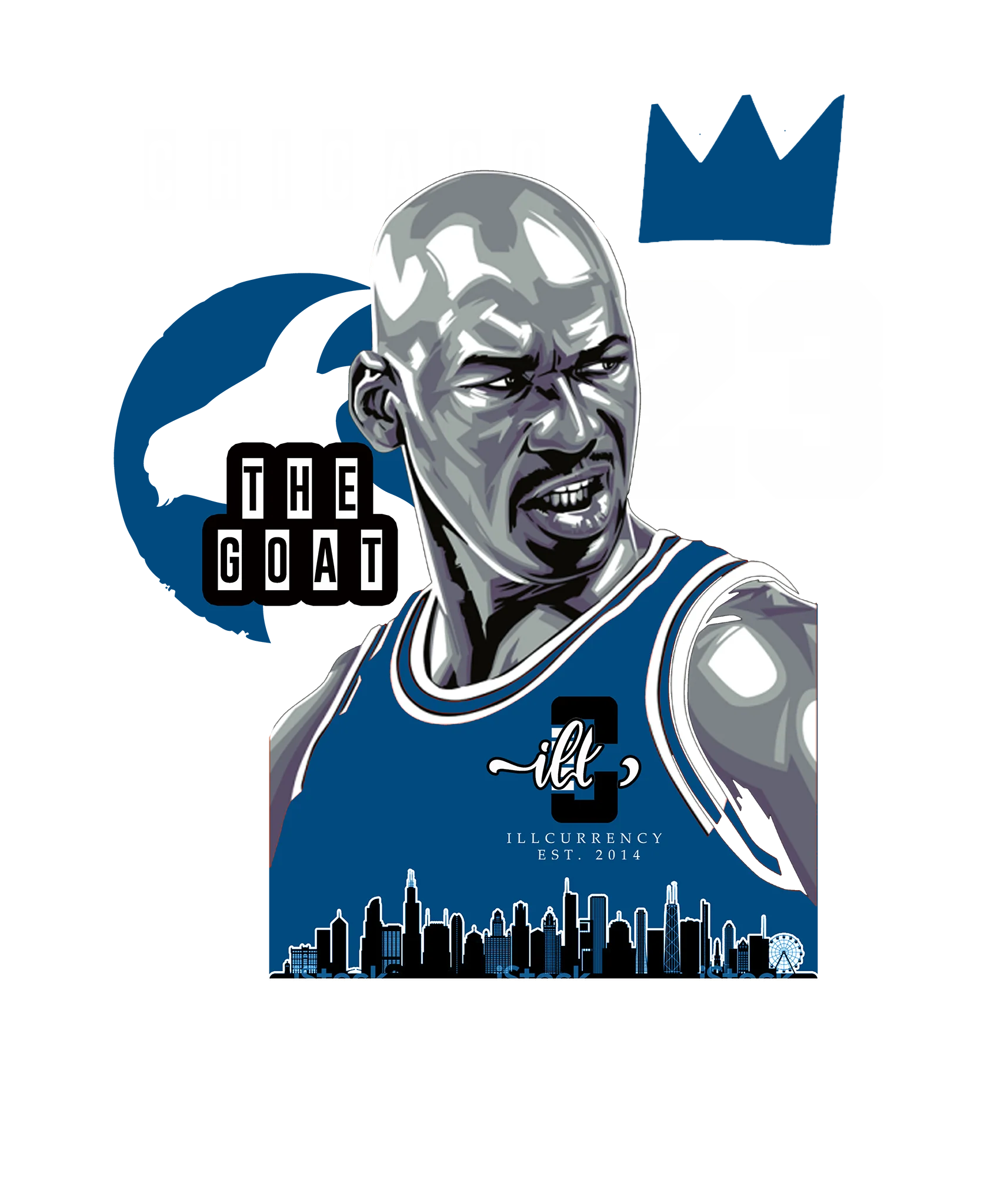 Air Jordan 13 "Brave Blue" 2022 | illCurrency Black T-Shirt (The Goat)