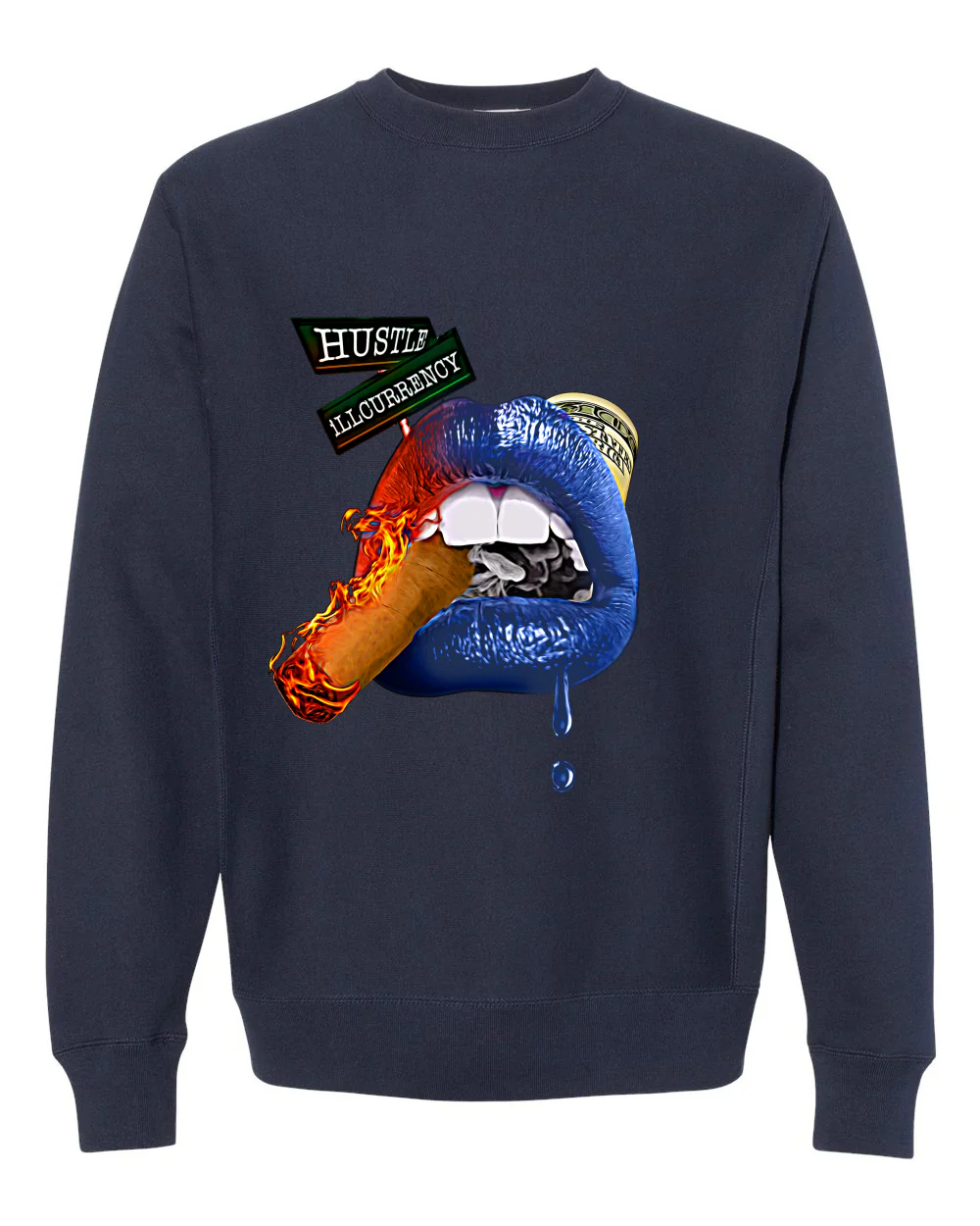 Air Jordan 13 "Brave Blue" 2022 | ILLCURRENCY Navy Blue T-Shirt (HABANERO) - Image 4