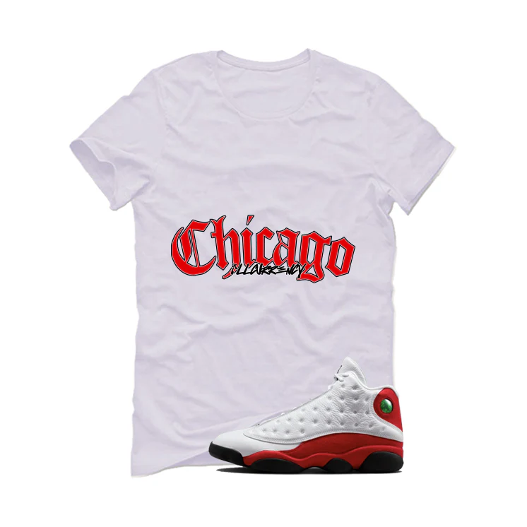 Air Jordan 13 Chicago Matching T-Shirt, Sweatshirts & Hoodies White T-Shirt (Chicago)| illcurrency - Image 2
