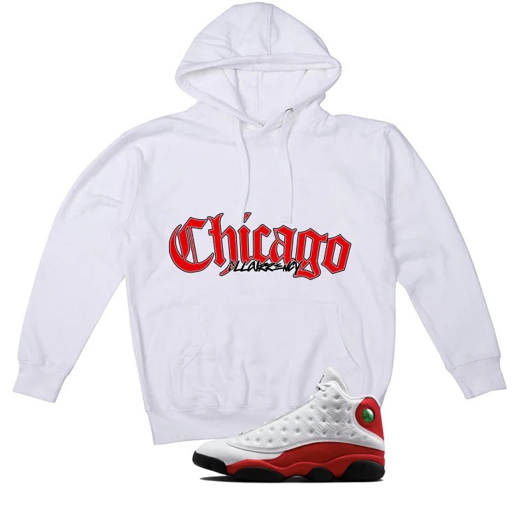 Air Jordan 13 Chicago Matching T-Shirt, Sweatshirts & Hoodies White T-Shirt (Chicago)| illcurrency - Image 3
