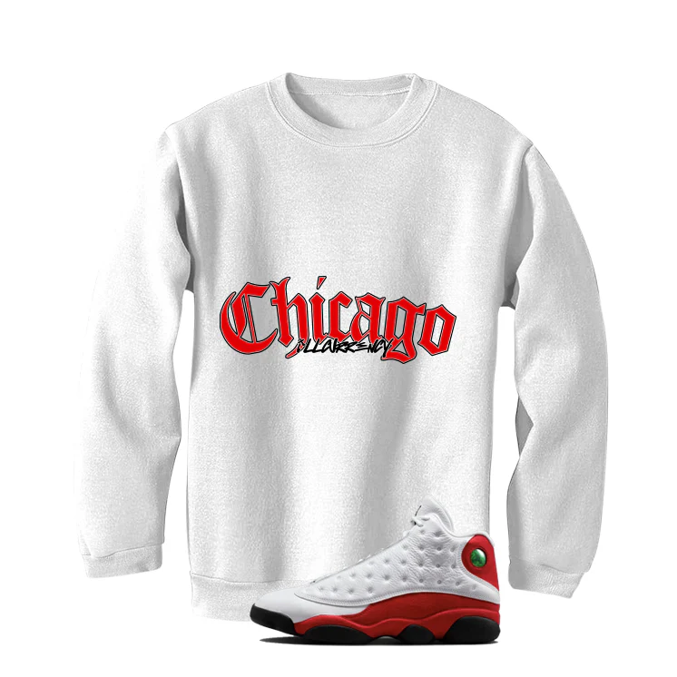 Air Jordan 13 Chicago Matching T-Shirt, Sweatshirts & Hoodies White T-Shirt (Chicago)| illcurrency - Image 4