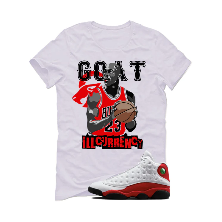 Air Jordan 13 Chicago Matching T-Shirt, Sweatshirts & Hoodies White T-Shirt (GOAT 23)| illcurrency - Image 2