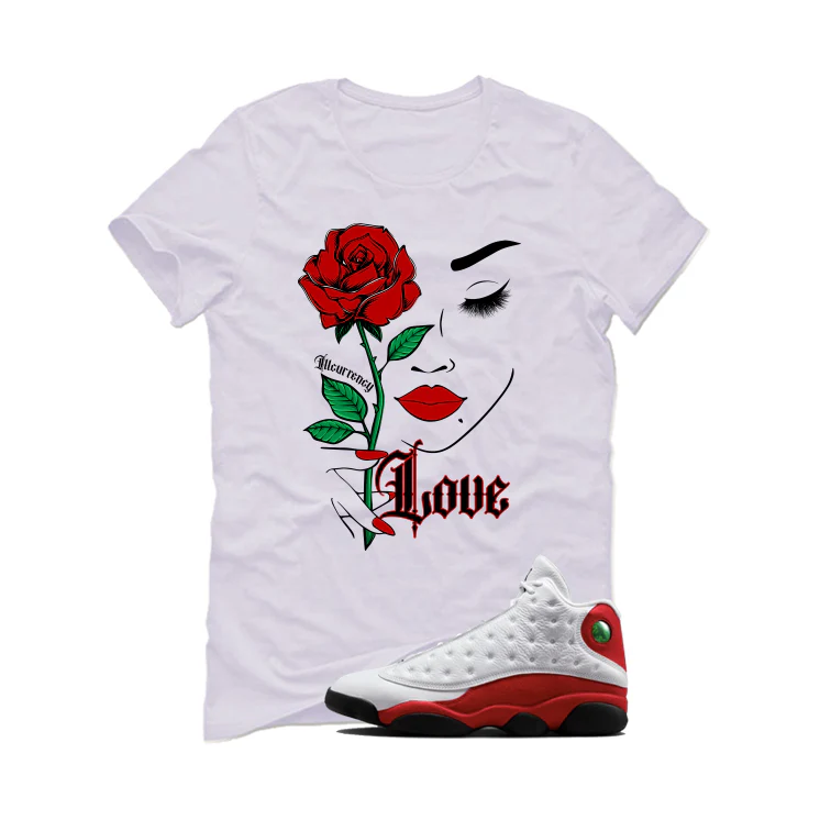 Air Jordan 13 Chicago Matching T-Shirt, Sweatshirts & Hoodies White T-Shirt (Love)| illcurrency - Image 2